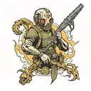 Fallout Ghoul tattoo design idea