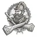 Lumberjack axe tattoo design idea