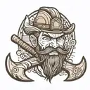 Lumberjack axe tattoo design idea