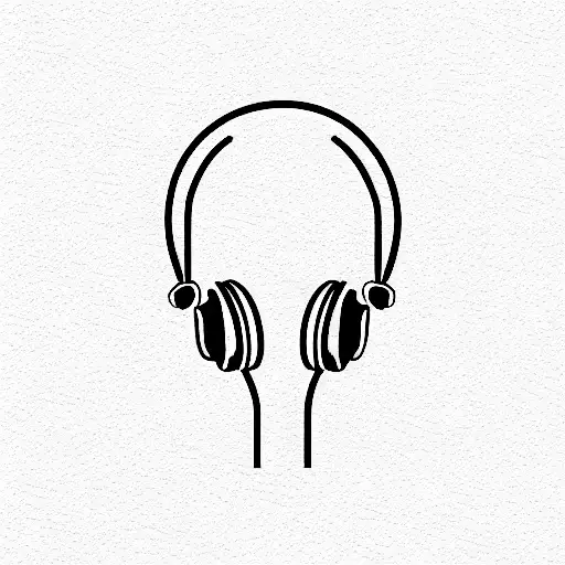 Headphones Tattoo by @messtattoos