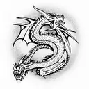 Dragon from hell tattoo design idea