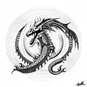 Dragon from hell tattoo design idea