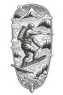 half sleeve, mtb downhill, skier, black belt, dad, husband, gambler, fly fishing, sky diver tattoo design idea