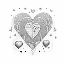 three smalls hearts tattoo design idea