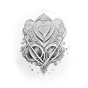 three smalls hearts tattoo design idea