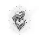three smalls hearts tattoo design idea