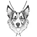 border collie tattoo design idea