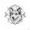border collie tattoo design idea