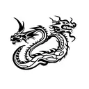 Dragon smoking  tattoo design idea
