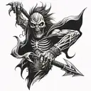 Iron Maiden Eddie somewhere in time tattoo design idea