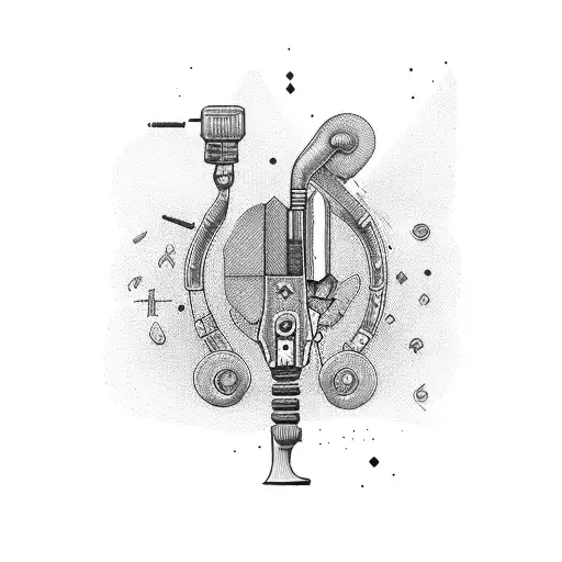 rifle tattoo design idea