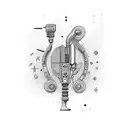 rifle tattoo design idea