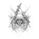 rifle tattoo design idea