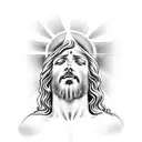 Jesus praying tattoo design idea