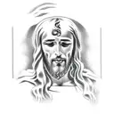 Jesus praying tattoo design idea