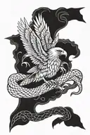 eagle on snake tattoo design idea