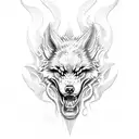 tyr and fenrir tattoo design idea
