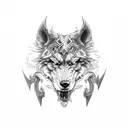 tyr and fenrir tattoo design idea