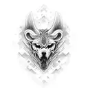 tyr and fenrir tattoo design idea