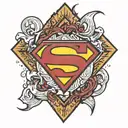 Superman Logo tattoo design idea