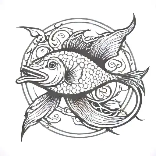 ichthys symbol tattoo design idea