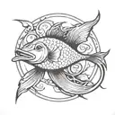 ichthys symbol tattoo design idea