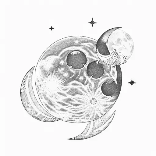 moon river tattoo design idea