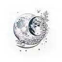 moon river tattoo design idea