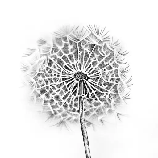 Dandelion tattoo design idea