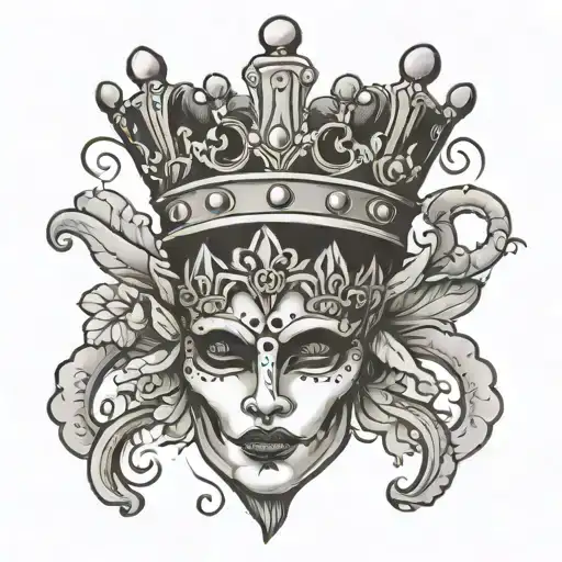 Queen crown with 7 points  tattoo design idea