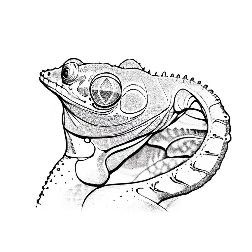 crested gecko tattoo design idea