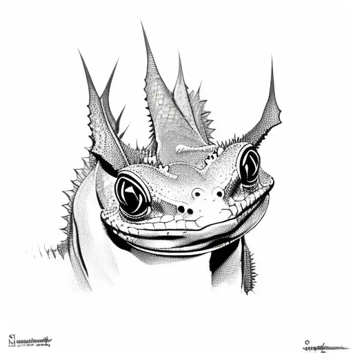 crested gecko tattoo design idea