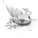 crested gecko tattoo design idea