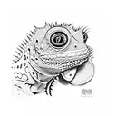 crested gecko tattoo design idea