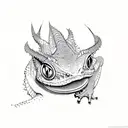 crested gecko tattoo design idea