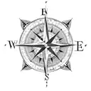 A compass rose surrounded by three intricate maps, representing the endless adventures you will embark on with your kids tattoo design idea