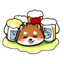 corgi and beer tattoo design idea