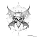 Death Bat tattoo design idea