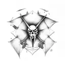 Death Bat tattoo design idea