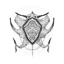 stingray with dreadlocks tattoo design idea