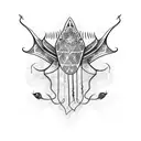 stingray with dreadlocks tattoo design idea