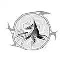 stingray with dreadlocks tattoo design idea