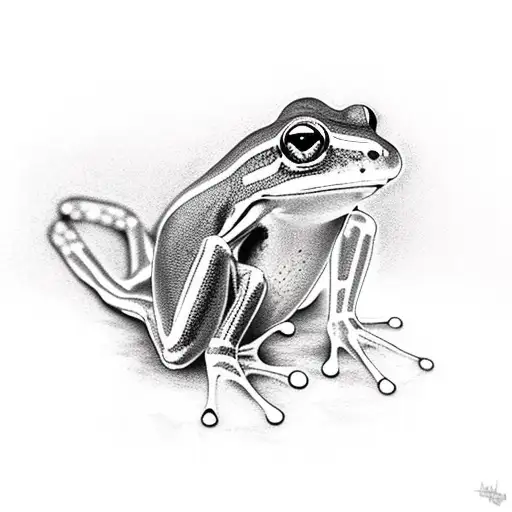 glass frog tattoo design idea