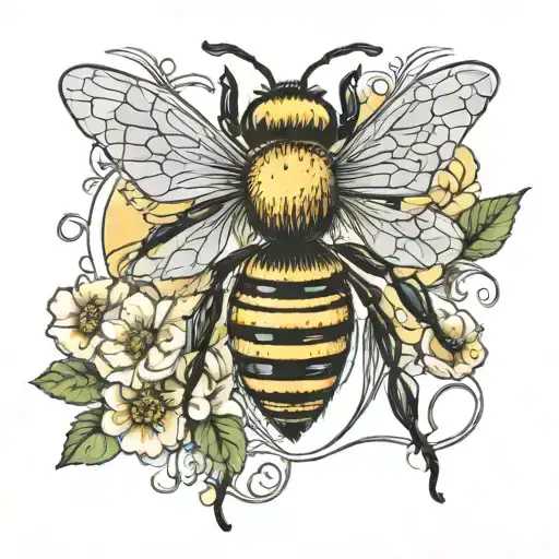 bee tattoo design idea