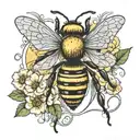 bee tattoo design idea
