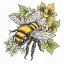 bee tattoo design idea