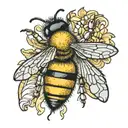 bee tattoo design idea