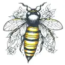 bee tattoo design idea
