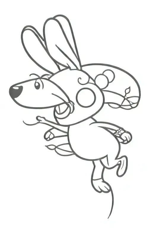 cartoon character tattoo design idea