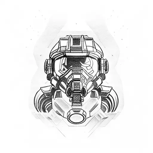 Master chief tattoo design idea